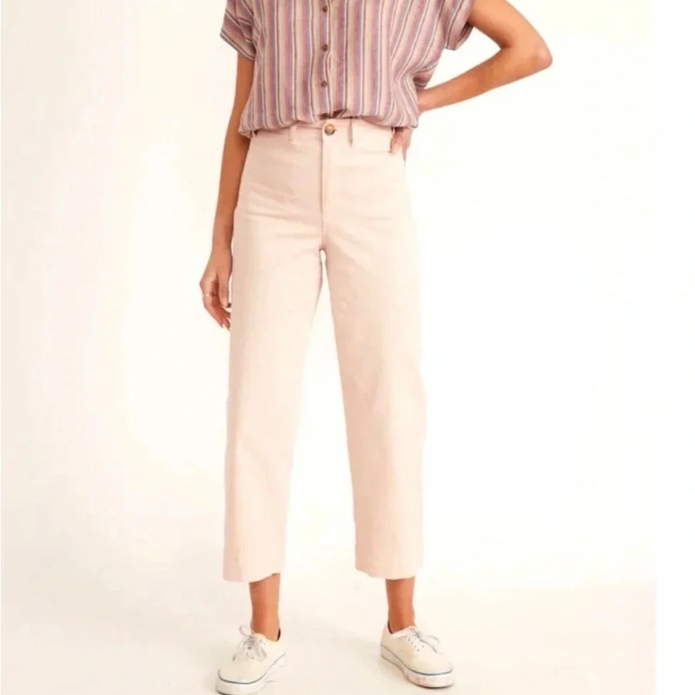 Marine Layer Wide-Leg Light Pink Khaki Pants